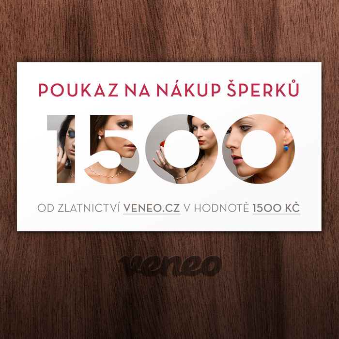 Obrázek produktu Dárkový poukaz na šperky za 1500 Kč